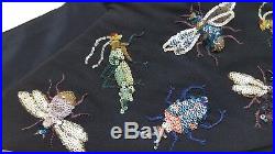 Rare Vintage Elsa Schiaparelli Embroidered Sequined Insect Bug Hand Bag Or Purse
