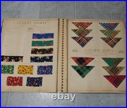 Rare Vintage Fabric Sales Sample Swatch Book Silk And Rayon Fall 1936 Antique