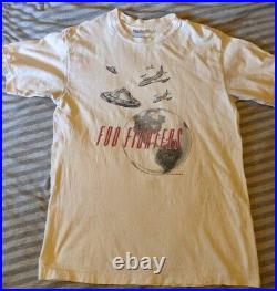 Rare Vintage Foo Fighters Roswell UFO T-Shirt Size L Large Original