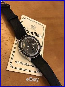 Rare Vintage Hamilton 9367 Automatic Chronograph Valjoux 7750 withbox No Resv