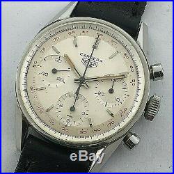 Rare Vintage Heuer Carrera Chronograph Valjoux 72 First Execution Tachy Ref 2447