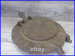 Rare Vintage In Ground Garbage Receptacle Can Cast Iron G Fox & Co
