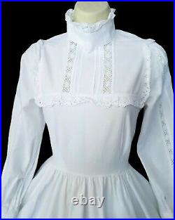 Rare Vintage Laura Ashley Victorian Style Prairie Wedding Dress, Uk 8 (vtg 12)