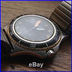 Rare Vintage Man's OMEGA SEAMASTER 120m CALYPSO Quartz Watch Cal. 1337 WORKING