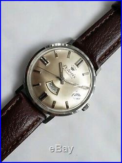 Rare Vintage Polaris Mens Watch Automatic Movement 25 Jewels Day & Date Display