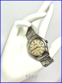 Rare Vintage ROLEX REF 6084 Honeycomb Waffle Dial with Band 1950s Watch
