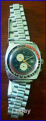 Rare Vintage Sicura by Breitling Crono 17 Jewels Automatic Date 40mm bezel