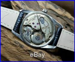 Rare Vintage Universal Geneve Microtor Cal218-9 Black Dial Man's Watch