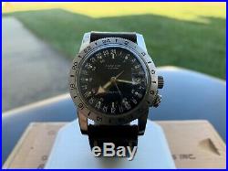 Rare Vintage Unpolished Glycine Airman 24H Automatic Stainless Watch with Box