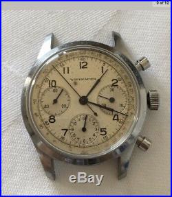 Rare Vintage Wittnauer Chronograph 1940s Oversized (38mm) Val 71 Movement