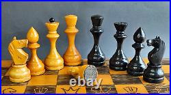 Rare antique chess set vintage USSR Soviet Chess Wood Russian Tournament