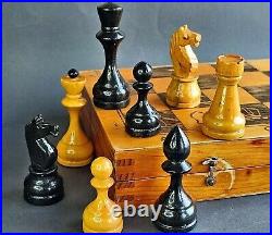 Rare antique chess set vintage USSR Soviet Chess Wood Russian Tournament