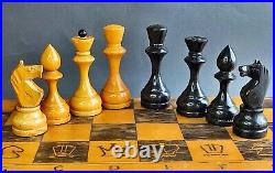 Rare antique chess set vintage USSR Soviet Chess Wood Russian Tournament