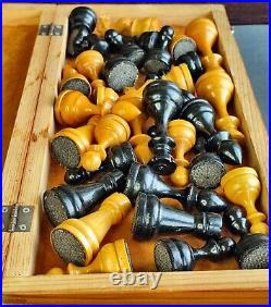 Rare antique chess set vintage USSR Soviet Chess Wood Russian Tournament