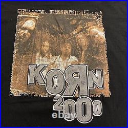 Rare vintage Korn 2000 Sick And Twisted Tour Shirt Size XL Black EUC