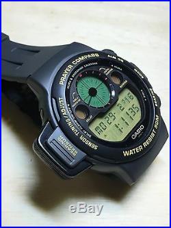 Rare vintage casio CPW-300 Prayer Compass watch Muslims NOS NEW Made In Japan