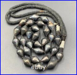 Rare vintage old wax with silver coated layer beads, Handmade antique beads