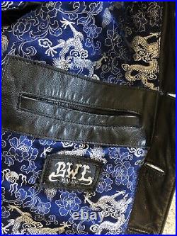 Rockstar! Rare Vintage BWL Bill Wall Leather Malibu Dragon Sz38 wo/man