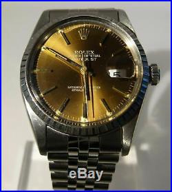 Rolex Datejust Mens Stainless Steel with rare dial, FULL SET, 16030, 1984