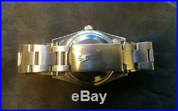 Rolex Oyster Perpetual Date 15210 1995 Engine Turned Bezel Rare Black Dial