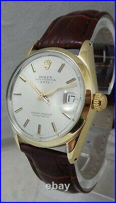 Rolex Oyster Perpetual Date Ultra Rare Gold Capped Mens Watch Model 1550 1971