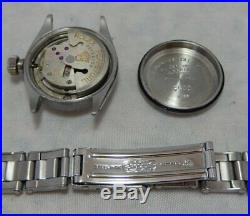Rolex Oyster Perpetual White Gold and SS Ladies Watch On Rolex Band RARE 1955