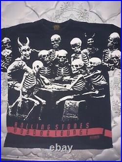 Rolling Stones 1994/95 Voodoo Lounge Skeleton shirt rare vintage all over XL