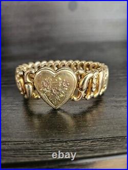 Rrr Rare Antique Vintage American Queen Pitman & Keeler Sweetheart Bracelet