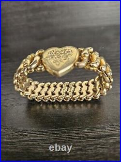 Rrr Rare Antique Vintage American Queen Pitman & Keeler Sweetheart Bracelet