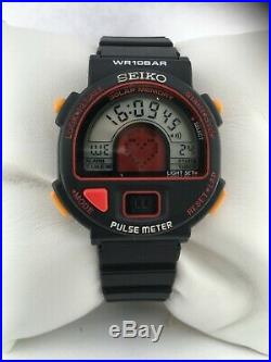 Seiko Vintage Extremely Rare S240-400C Pulsemeter Unisex 1980-1989 Digital Watch