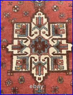 Spectacular vintage Geometric Area Rug Wool Authentic 2.9 X 4.10 Rare Antique