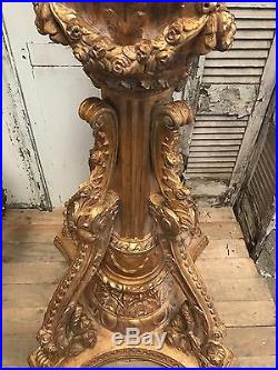 Stunning, Rare, Carved Wood, French Gilt Gold Lanterns, Rocco, Vintage