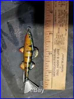Super Rare Tin Liz Walleye old fishing lure Fred Arbogast