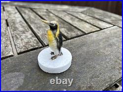 Superb Rare Antique Vintage Cold Painted Bronze Penguin Ornament