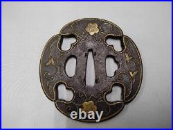 Tsuba Sukashi antique vintage rare Japanese samurai sword katana Ancient art