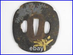 Tsuba Sukashi antique vintage rare Japanese samurai sword katana Ancient art