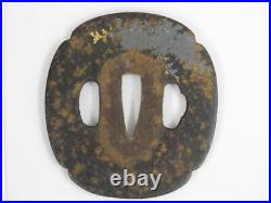 Tsuba Sukashi antique vintage rare Japanese samurai sword katana Ancient art