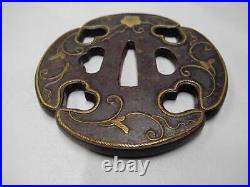 Tsuba Sukashi antique vintage rare Japanese samurai sword katana Ancient art