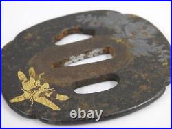 Tsuba Sukashi antique vintage rare Japanese samurai sword katana Ancient art