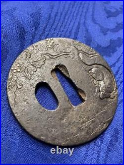 Tsuba Sukashi antique vintage rare Japanese samurai sword katana Ancient art