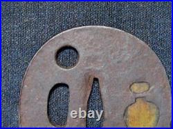 Tsuba Sukashi antique vintage rare Japanese samurai sword katana Ancient art