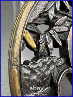 Tsuba Sukashi antique vintage rare Japanese samurai sword katana Ancient art