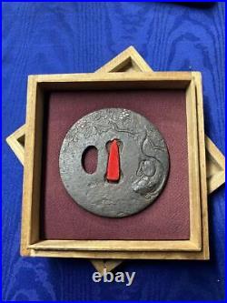 Tsuba Sukashi antique vintage rare Japanese samurai sword katana Ancient art