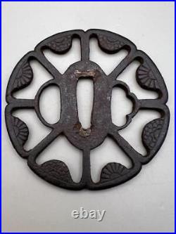 Tsuba Sukashi antique vintage rare Japanese samurai sword katana Ancient art