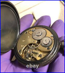 Ultra Rare ANTIQUE VINTAGE OMEGA'MILITARY' Pocket watch WORKING + Original Fob
