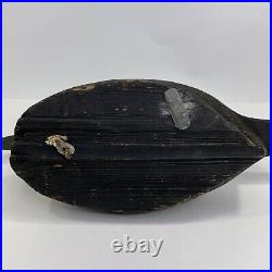 Ultra Rare! Antique 1890's 18 Hand Carved Solid Wood Black Brant Goose Decoy