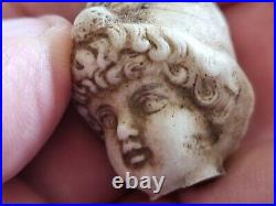 Ultra rare Hellenistic/Roman period ceramic head. A must read description LA131m