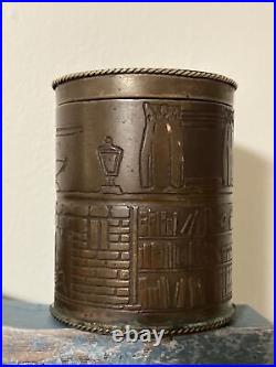 Unusual Rare Antique VTG 3 Cast Bronze Metal Ammo Storage REALLY DETAILED