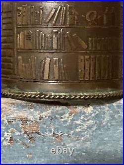 Unusual Rare Antique VTG 3 Cast Bronze Metal Ammo Storage REALLY DETAILED