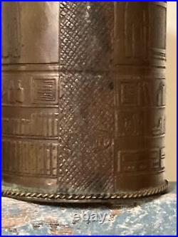 Unusual Rare Antique VTG 3 Cast Bronze Metal Ammo Storage REALLY DETAILED